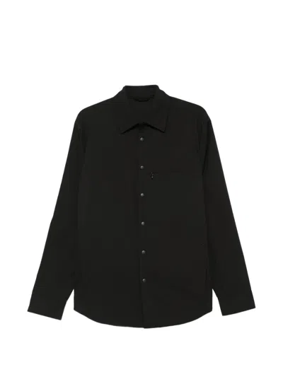 Aspesi Long-sleeve Pocket Shirt In Black