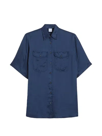 Aspesi Long-sleeve Pocket Shirt In Blue