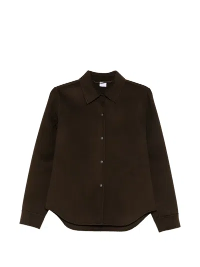 Aspesi Long-sleeve Shirt Jacket In Brown