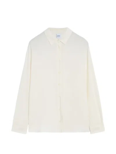 Aspesi Button-down Long-sleeved Shirt In White