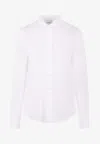 Aspesi Pointed-collared Buttoned Shirt In White