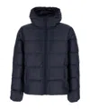 Aspesi Quilted Technical Fabric Down Jacket In Blue