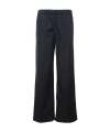 Aspesi Elastic Waist Straight Leg Plain Trousers In Black