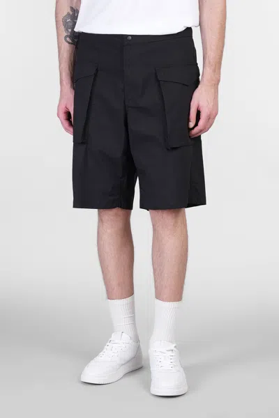 Aspesi Lou Bis Shorts In Black Cotton