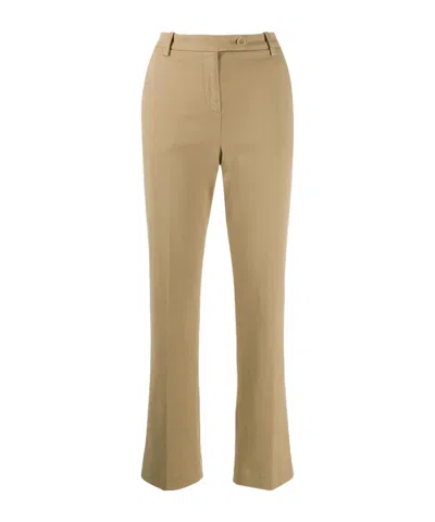 Aspesi Low-rise Flared Casual Pants In Green