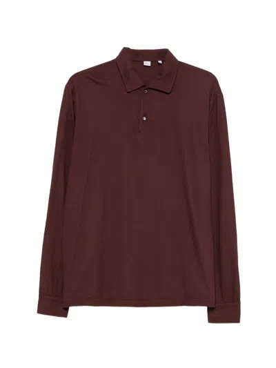 Aspesi Luigi Long-sleeve Polo Shirt In 레드