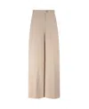 Aspesi Lyocell-blend Palazzo Trousers In Brown