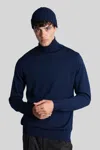Aspesi M196 Knitwear In Blue Wool In Blue