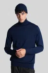 Aspesi M196 Knitwear In Blue Wool In Blue