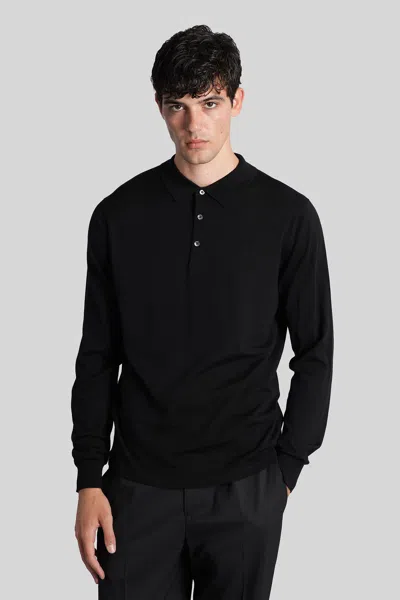 Aspesi M197 Polo In Black Wool