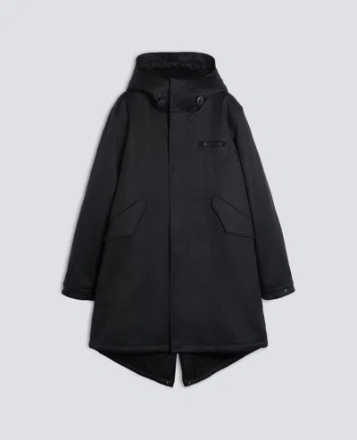 Aspesi M51 Lined Cotton Parka - Black Navy In Blue