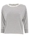 Aspesi Maglione A Righe In Maglia Fine Knitwear Blue