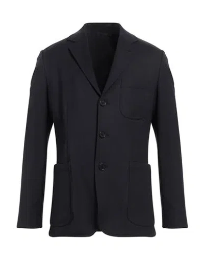 Aspesi Man Blazer Black Size L Virgin Wool, Elastane