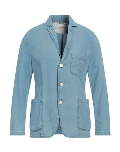 Aspesi Man Blazer Blue Size M Cotton