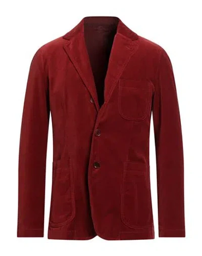 Aspesi Man Blazer Brick Size Xl Cotton In Red