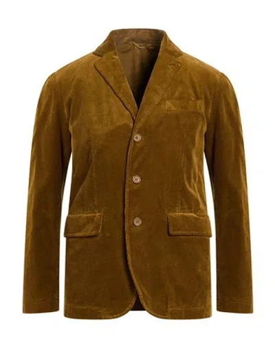 Aspesi Man Blazer Camel Size S Cotton In Brown