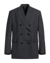 Aspesi Man Blazer Steel Grey Size S Virgin Wool In Grey