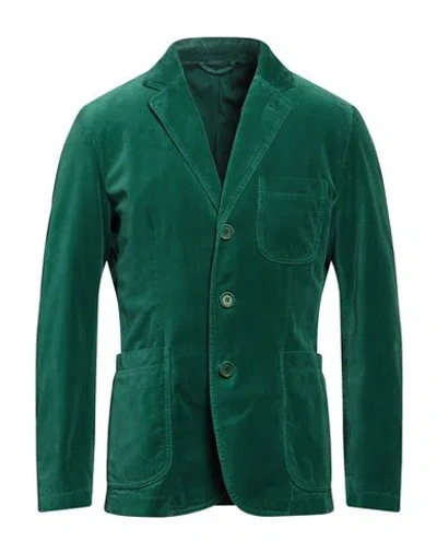 Aspesi Man Blazer Green Size Xl Cotton In Green