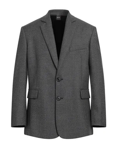 Aspesi Man Blazer Grey Size S Virgin Wool In Green