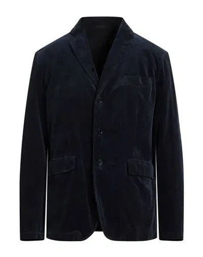 Aspesi Man Blazer Midnight Blue Size Xl Cotton