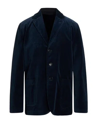 Aspesi Man Blazer Midnight Blue Size Xl Cotton