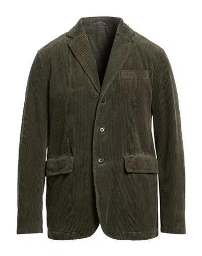 Aspesi Man Blazer Military Green Size S Cotton