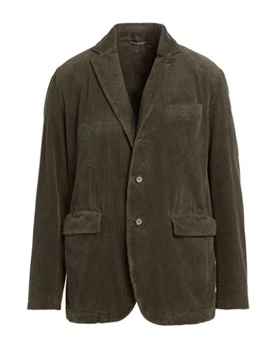 Aspesi Man Blazer Military Green Size Xl Cotton