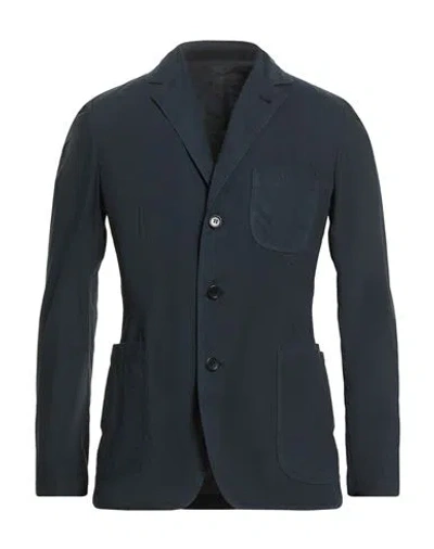Aspesi Man Blazer Navy Size L Cotton In Blue
