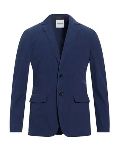 Aspesi Man Blazer Navy Size S Polyamide, Elastane