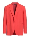 Aspesi Man Blazer Red Size S Acetate, Viscose In Animal Print