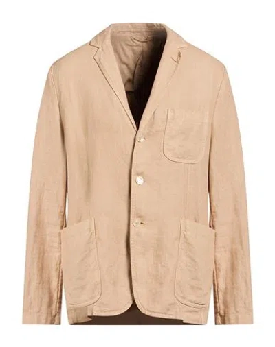 Aspesi Man Blazer Sand Size Xl Linen In Neutral