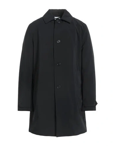 Aspesi Man Coat Black Size Xxl Polyester, Polyurethane