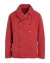 Aspesi Man Coat Brick Size Xxl Polyester, Polyamide In Red