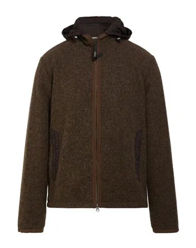 Aspesi Man Coat Dark Brown Size L Virgin Wool