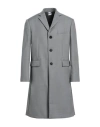 Aspesi Man Coat Grey Size 40 Wool, Mohair Wool In Gray