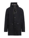 Aspesi Man Coat Midnight Blue Size L Virgin Wool, Polyamide, Polyurethane In Blue