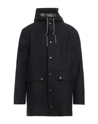 Aspesi Man Coat Midnight Blue Size L Virgin Wool, Polyamide, Polyurethane