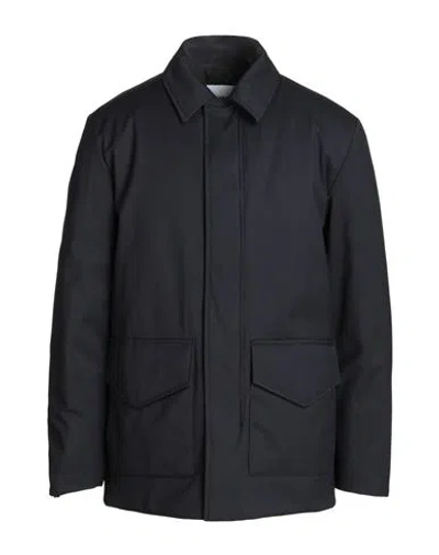 Aspesi Midnight Blue Stretch Wool Blend Coat