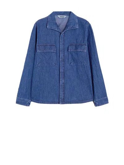 Aspesi Man Denim Shirt In Blue