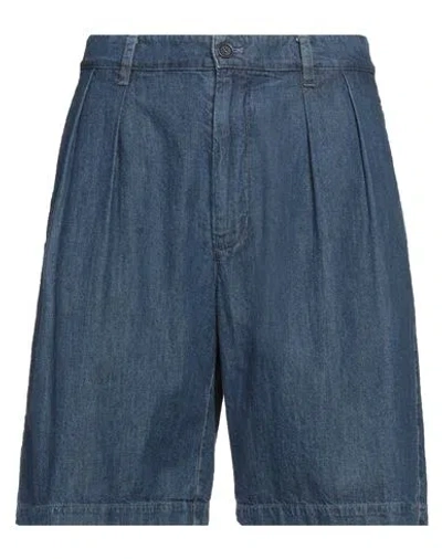 Aspesi Man Denim Shorts Blue Size 36 Cotton