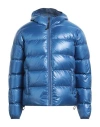 Aspesi Budd Puffer Jacket In Shiny Blue Fabric In Blue