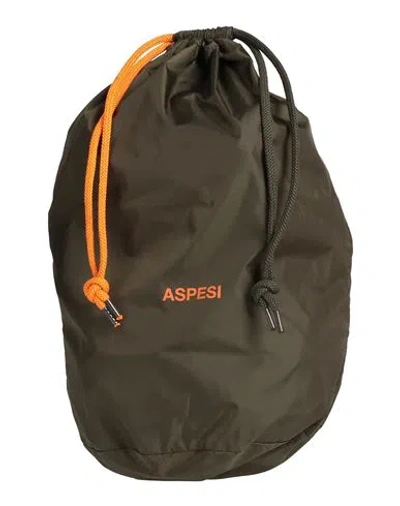Aspesi Man Handbag Military Green Size - Polyamide
