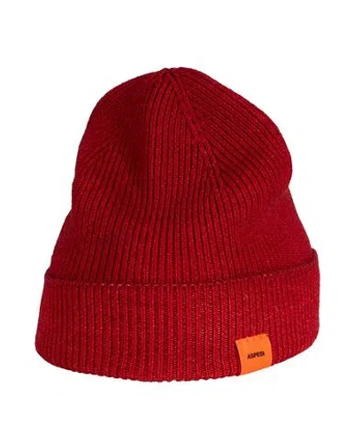 Aspesi Man Hat Brick Red Size Onesize Wool