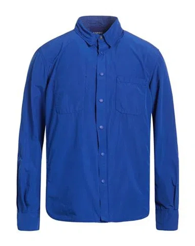 Aspesi Man Jacket Bright Blue Size L Polyester, Polyamide