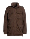 Aspesi Man Jacket Brown Size S Polyester, Polyamide