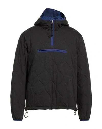 Aspesi Man Jacket Charcoal Size L Cotton In Black