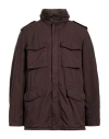 Aspesi Man Jacket Dark Brown Size M Polyester, Polyamide In Brown