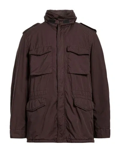 Aspesi Man Jacket Dark Brown Size M Polyester, Polyamide