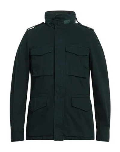 Aspesi Man Jacket Dark Green Size S Cotton In Green