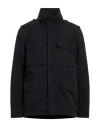 Aspesi Man Jacket Midnight Blue Size L Cotton, Polyester, Polyamide In Black